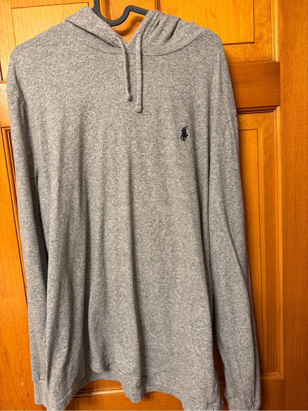 Polo by Ralph Lauren Men's Heather Gray Hooded Long-Sleeve Shirt